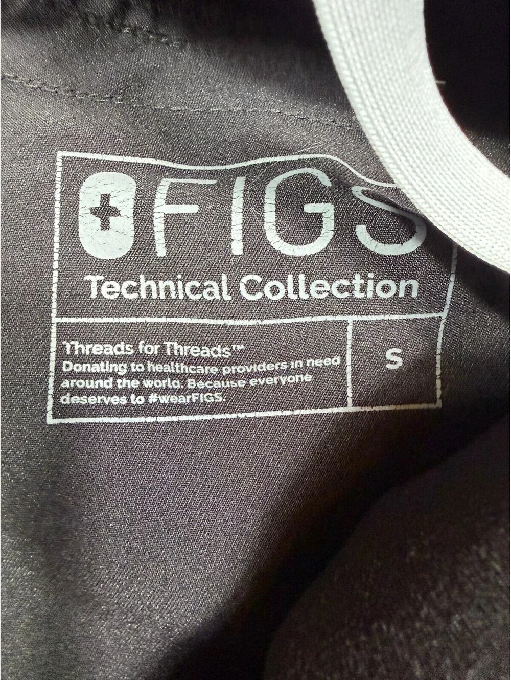 FIGS Mens Axim Straight Leg Scrub Pants Small Black Technical Cargo Drawstring